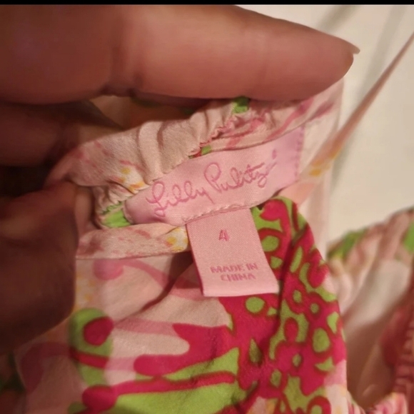 Lilly Pulitzer Darcia Silk Dress Lined Size 4 - Picture 6 of 9